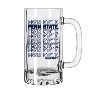 glass beer mug with repeating Penn State